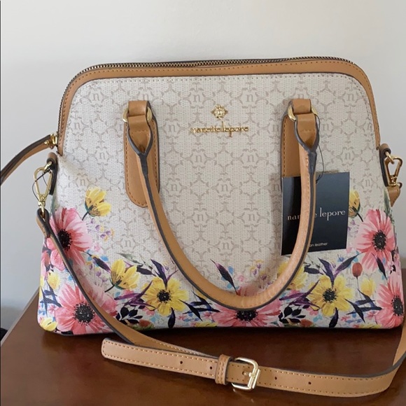 Nanette Lepore Handbags - Nanette Lepore Logo Satchel in Floral Logo